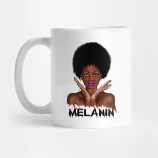 Drippin Melanin Afro Black History Mug